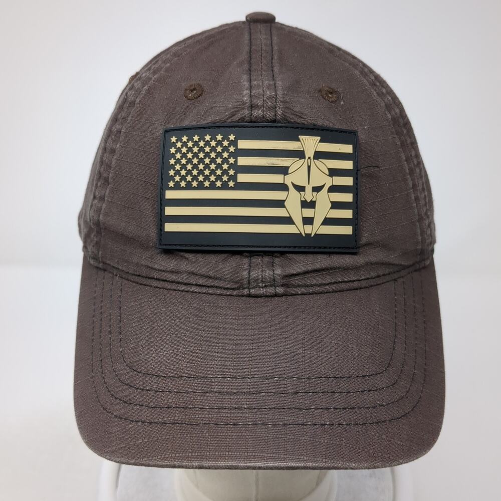 Kryptek Patch Flag Strapback Baseball Cap Brown O… - image 2